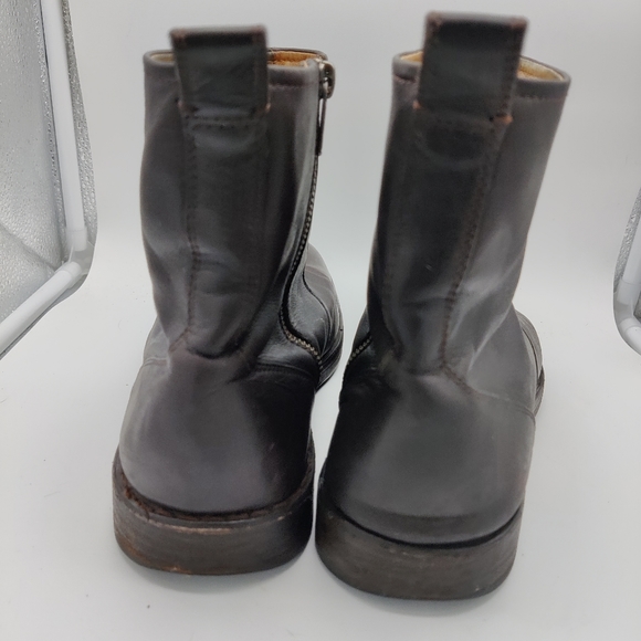 SALE - Men's Coach Jeremy Dark Brown Leather boots. Sz 9.5 - Picture 5 of 11